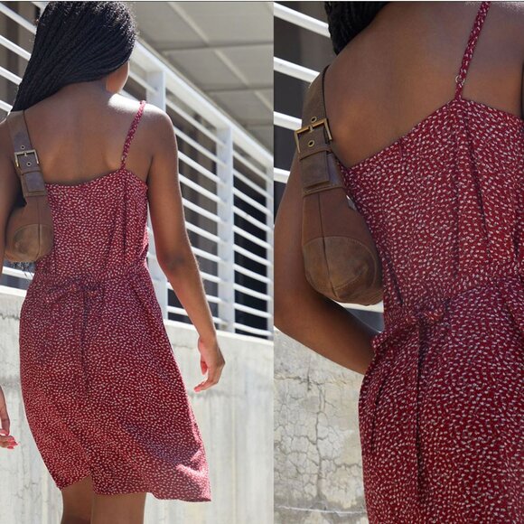 Brandy Melville Red Floral Mini Dress - OS/XS - Picture 3 of 9